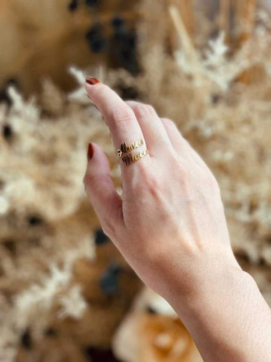 Double Name Unique Ring Style